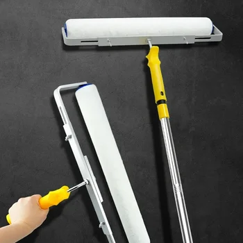 18 inch 46cm roller paint brush short-medium-long plush painting handle tool wall decorative 9MM painting handle tool support