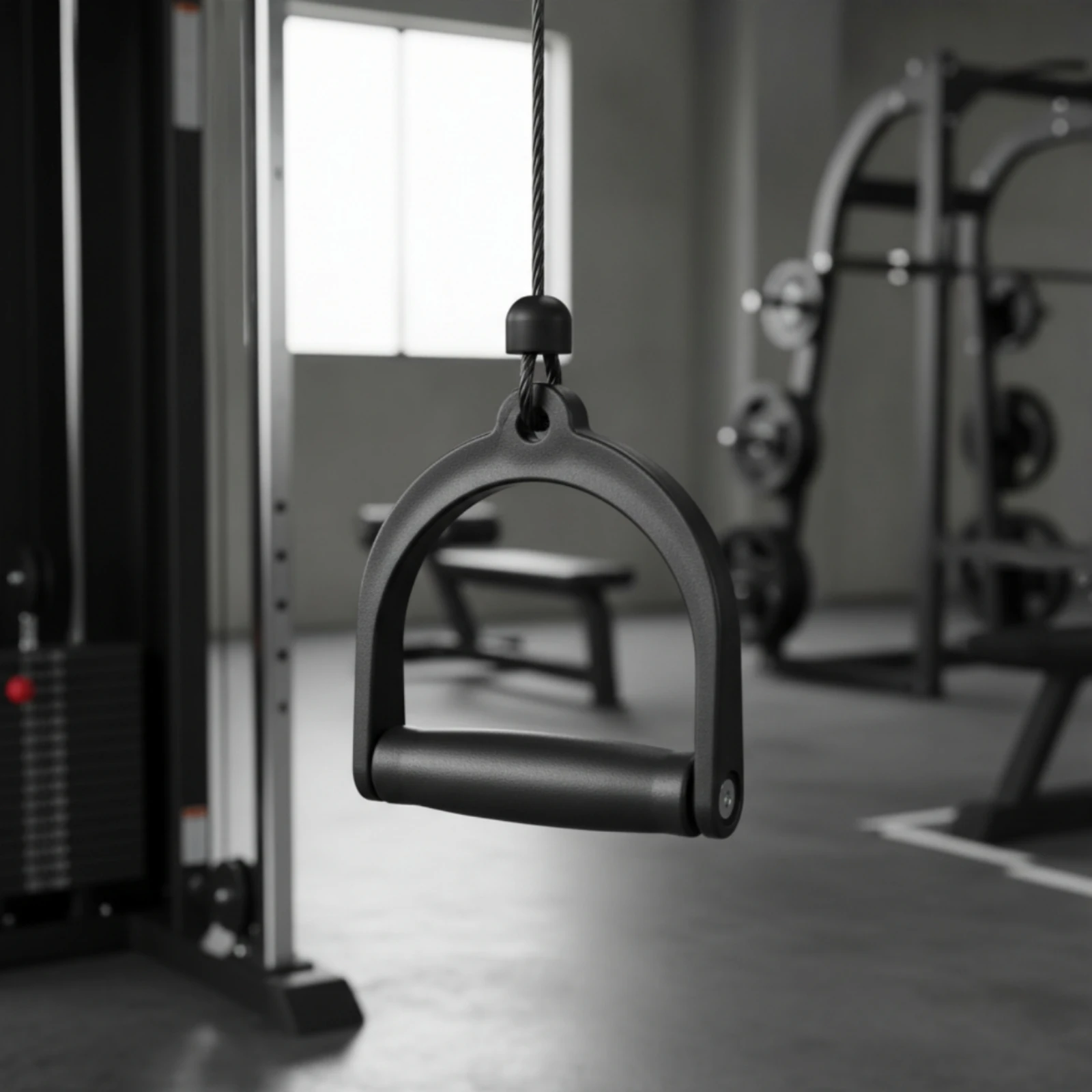 Arched Pull Handle Lightweight Pull Handle with Internal Steel Tube Sturdy Ergonomic for Pulldowns, Rows