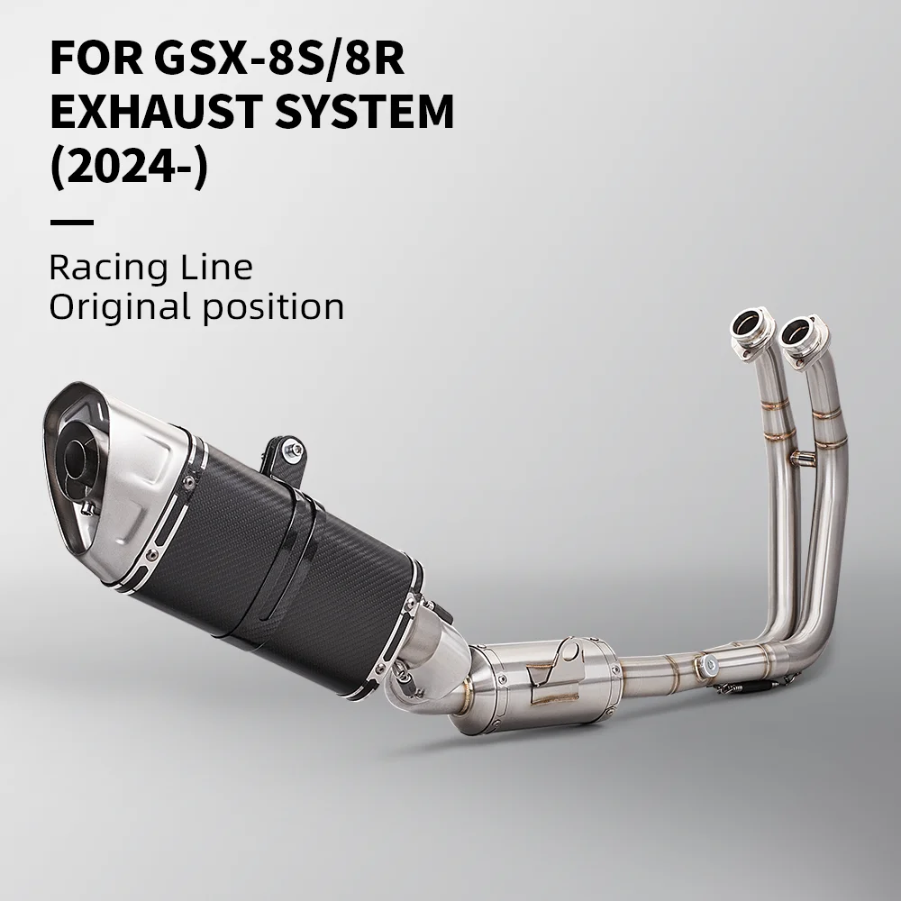 For GSX-8S GSX-8R gsx8s gsxr motorcycle Exhaust system 2024 Racing Line Original position