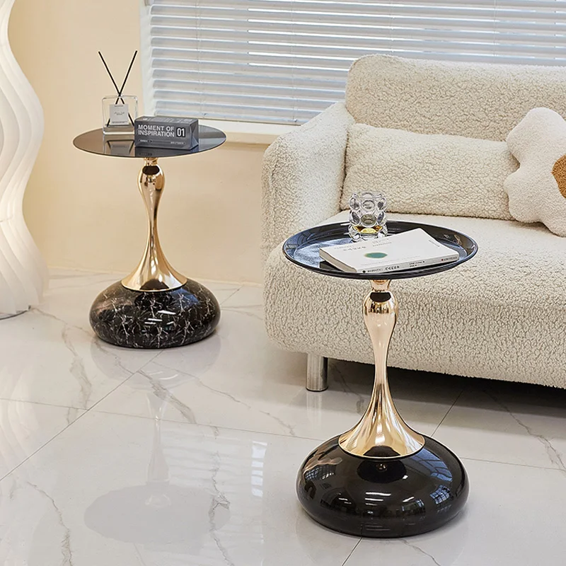 Coffee Tables Nordic Accent Metal Round Modern Side Set Living Room Furniture Luxury Marble