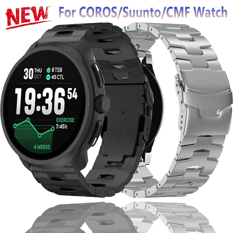 

22mm Oracle Titanium Metal Band For Suunto Vertical 2-Race 2/CMF Watch 3 Pro High-end wristband For Garmin Forerunner 570 47mm