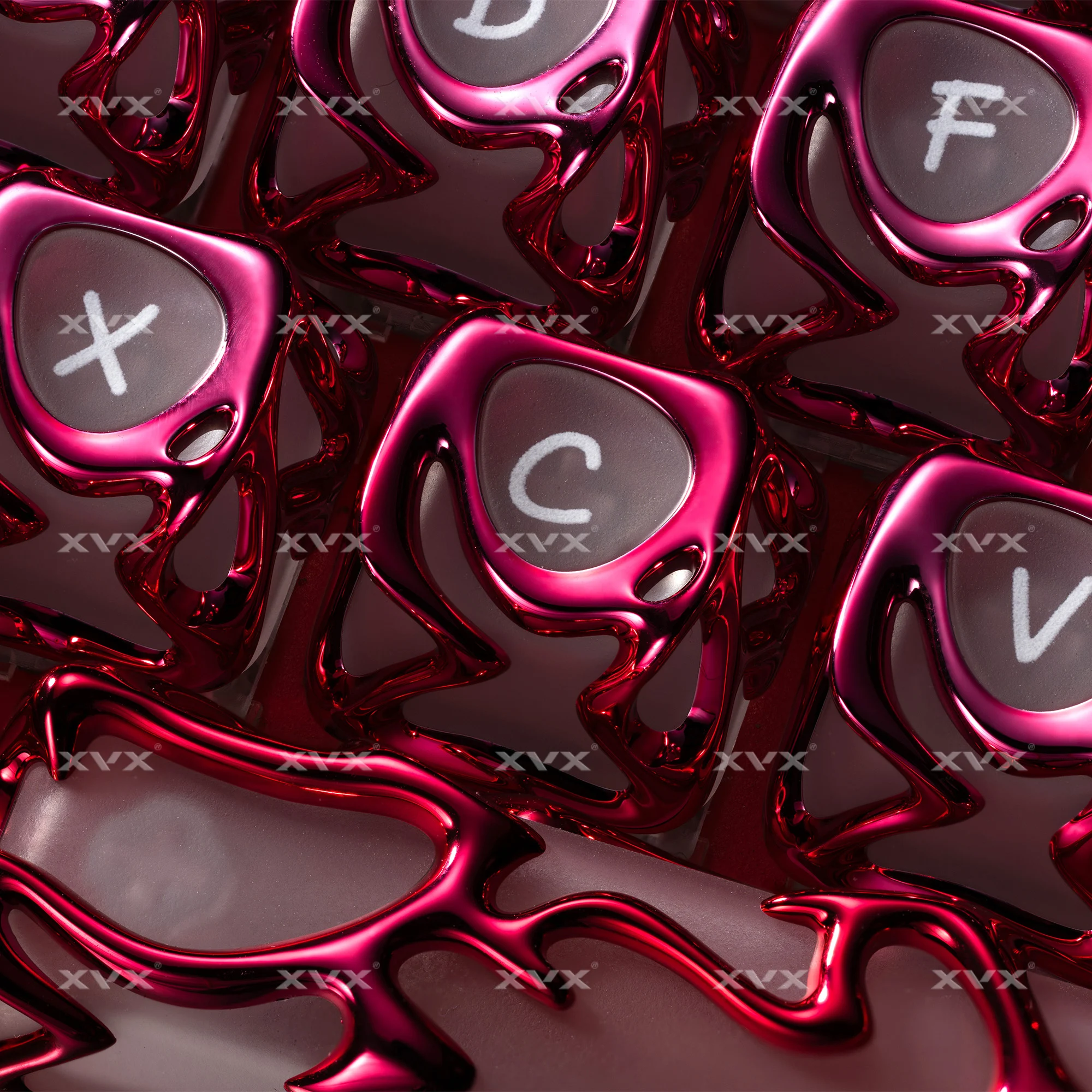 Set Keycap XVX Venom ABS+PC Pink Gradient Custom Key Cap DIY Keyboard Keys 61-key