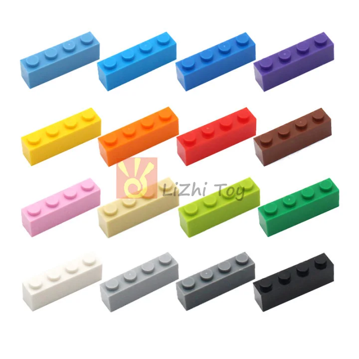100pcs MOC Brick 1x4 3010 DIY Enlighten Building Blocks Educational Children Gifts Toys Compatible Assembles Particles Basic