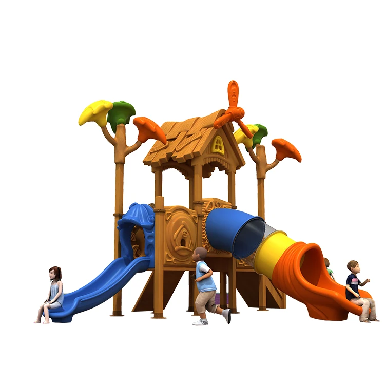 Children Equipment Garden Plastic Tube Slide Commercial Games Outdoor Playground Park for Kids