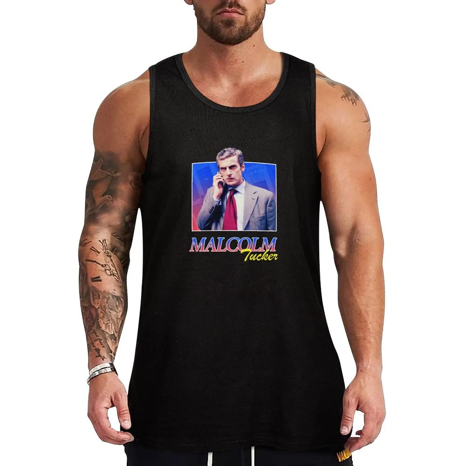 

Malcolm Tucker - The Thick Of It Print Tank Top Hip Hop Tank Top Streetwear Casual Sleeveless Tee