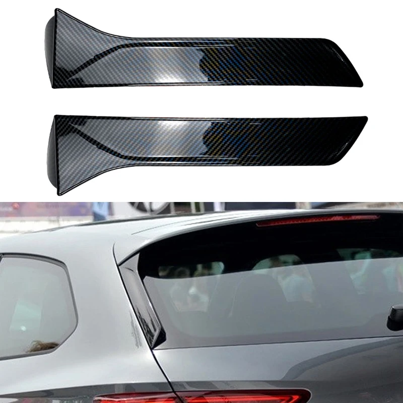 

Carbon Fiber Car Rear Window Trim Lip Spoiler Rear Roof Wing Side Edge Tail Flap Spoiler For Seat Leon 5F FR Mk3 MK3.5 12-21