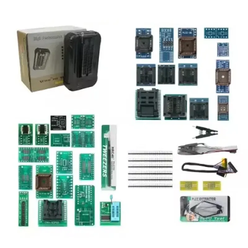 

AT82-For Xgecu T48 TL866II-3G USB Universal Programmer Kit Includes 17386+ IC SPI Flash NAND EEPROM MCU PIC AVR 39 Adapters
