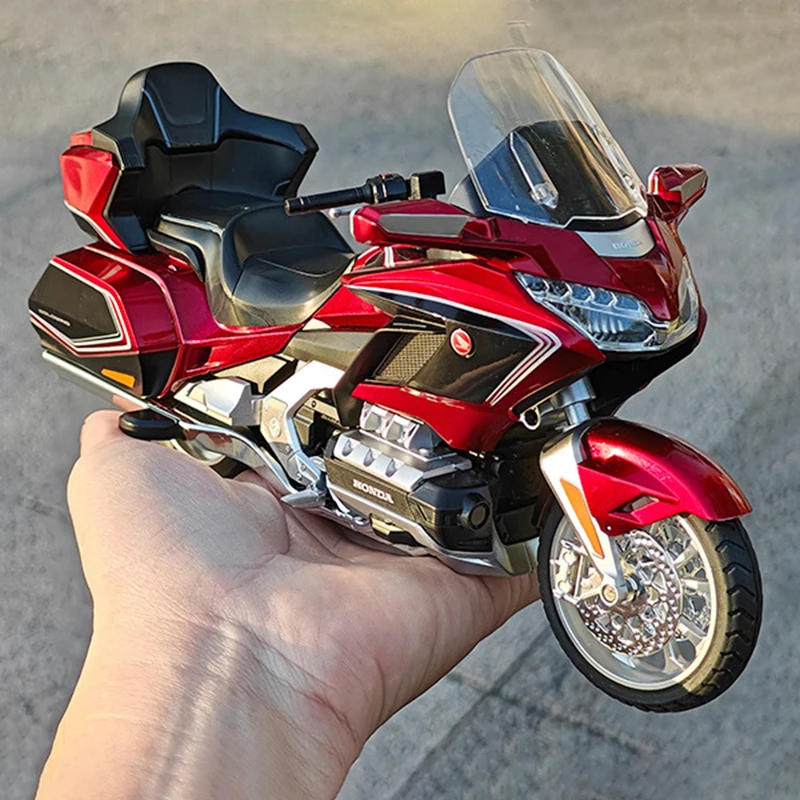 1:11 Honda Gold Wing GL800 2021 Alloy Die Cast Motorcycle Model Vehicle Collection Sound and Light Off Road Autocycle Toys Car