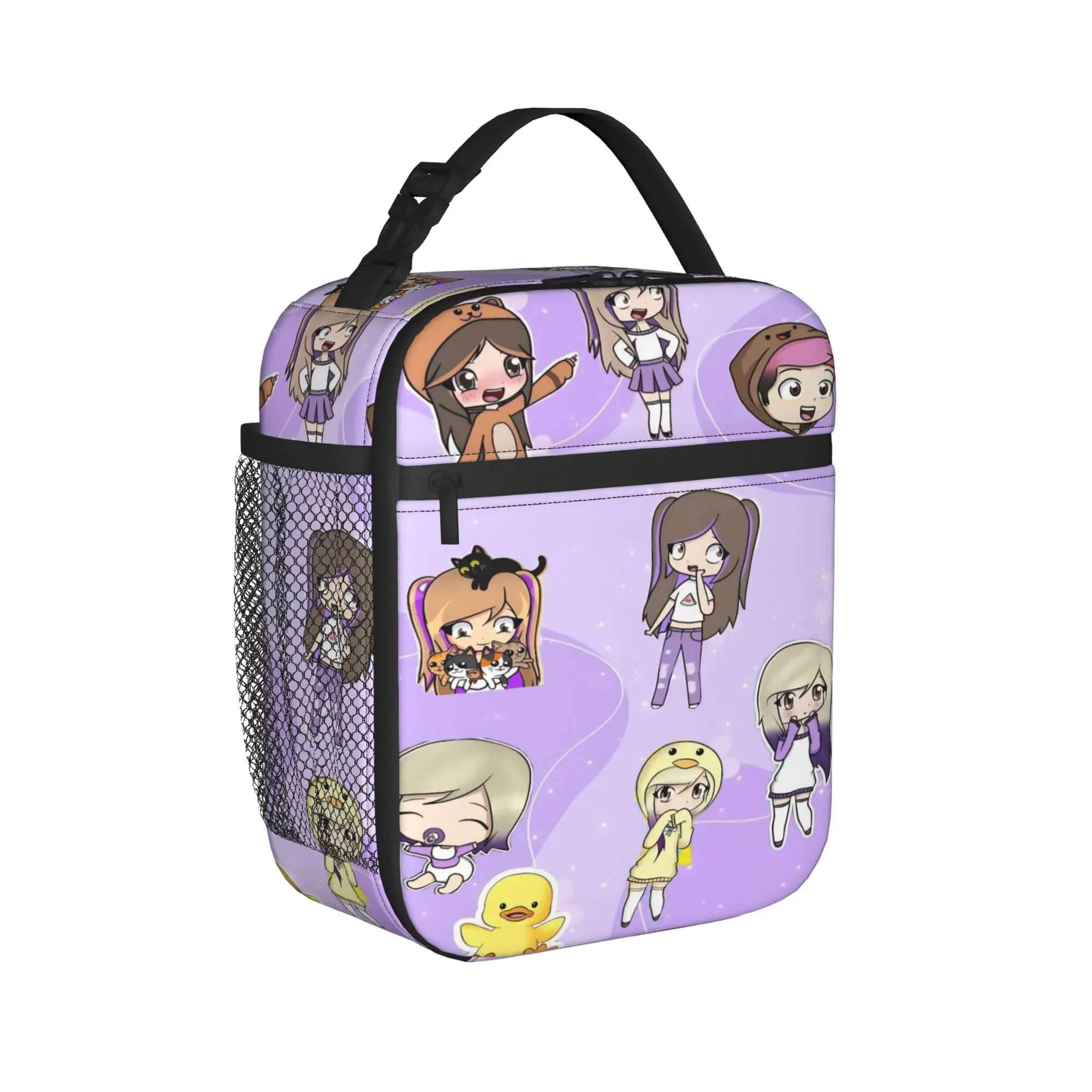 Lyna Vallejos Gamer Insulated Lunch Bag Portable  Lunch Container Thermal Bag Tote Lunch Box College  Picnic Bento Pouch
