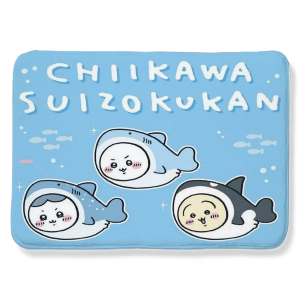 

Cartoon Kawaii Cute Chiikawa Large Room Rugs Carpet Flannel Home Decorations