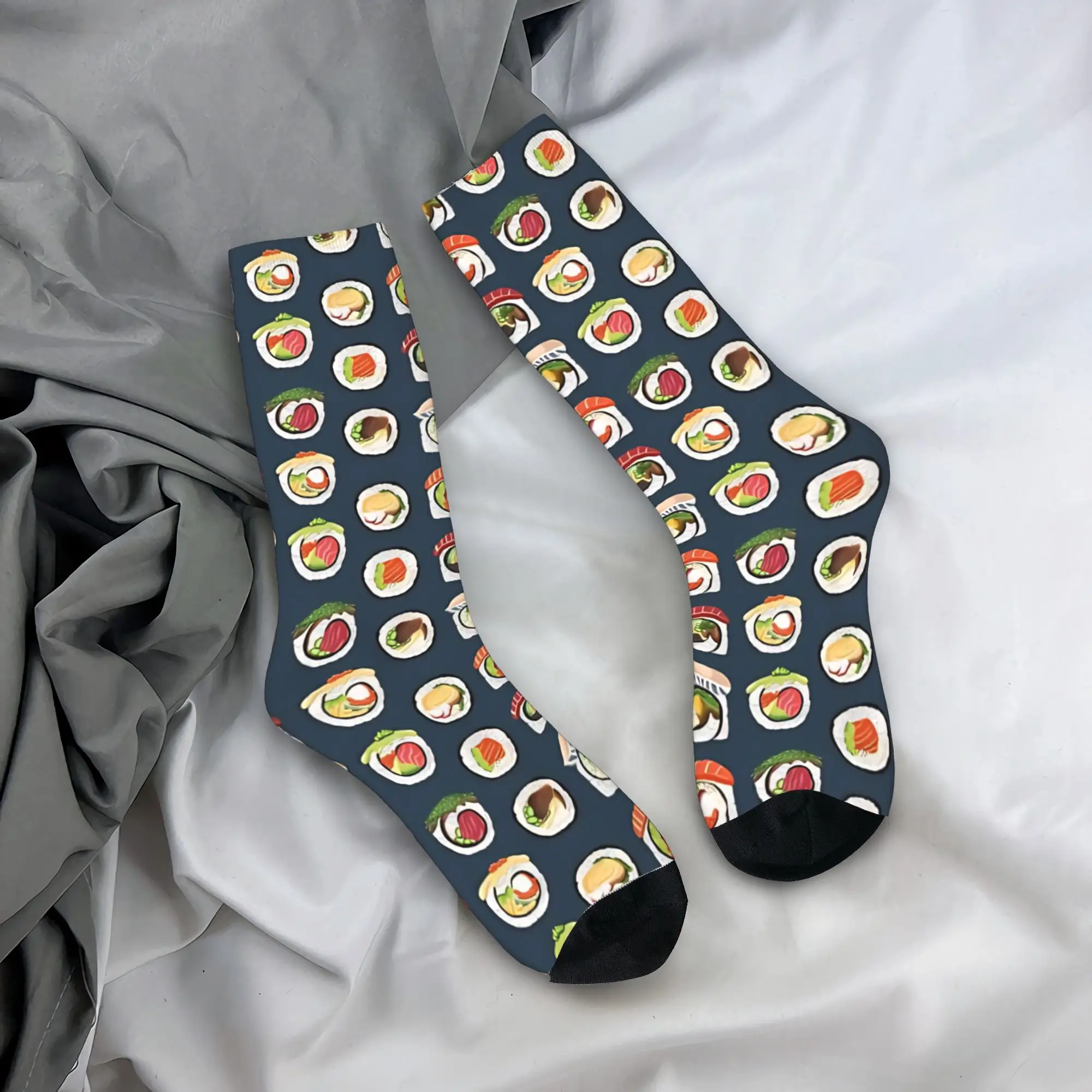 

Assorted Japanese Stockings Sushi Rolls Pack Design Harajuku Socks Autumn Non Slip Socks Men Running Soft Breathable Socks