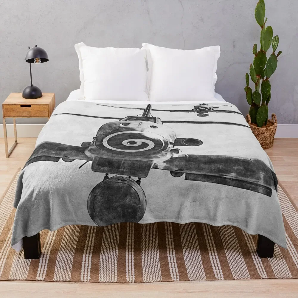 

Messerschmitt BF 109K4 Throw Blanket manga halloween Winter beds Summer Blankets