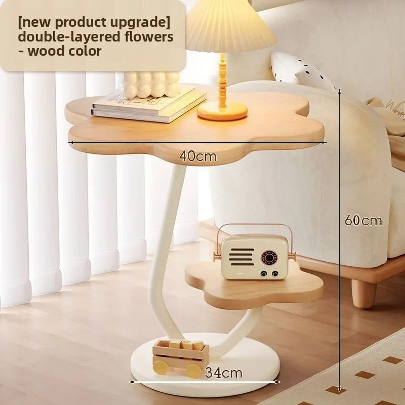 Cream Style Living Room Decor Flower Shaped Coffee Table Ornament Balcony Plant Small Bedside Table Tea Table Coffee Table
