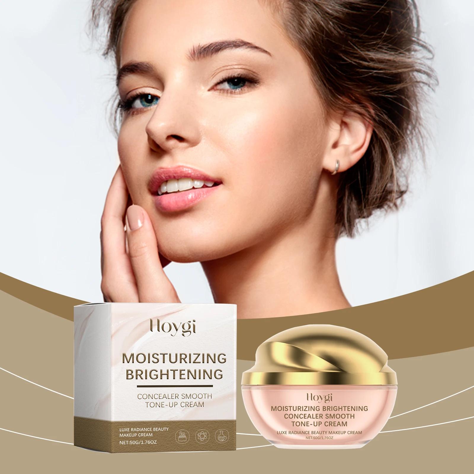 Hoygi Moisturizing Concealer Nude Cream Covers Flaws Lazy People's Rejuvenating Nude Makeup Brightening Foundation Cream