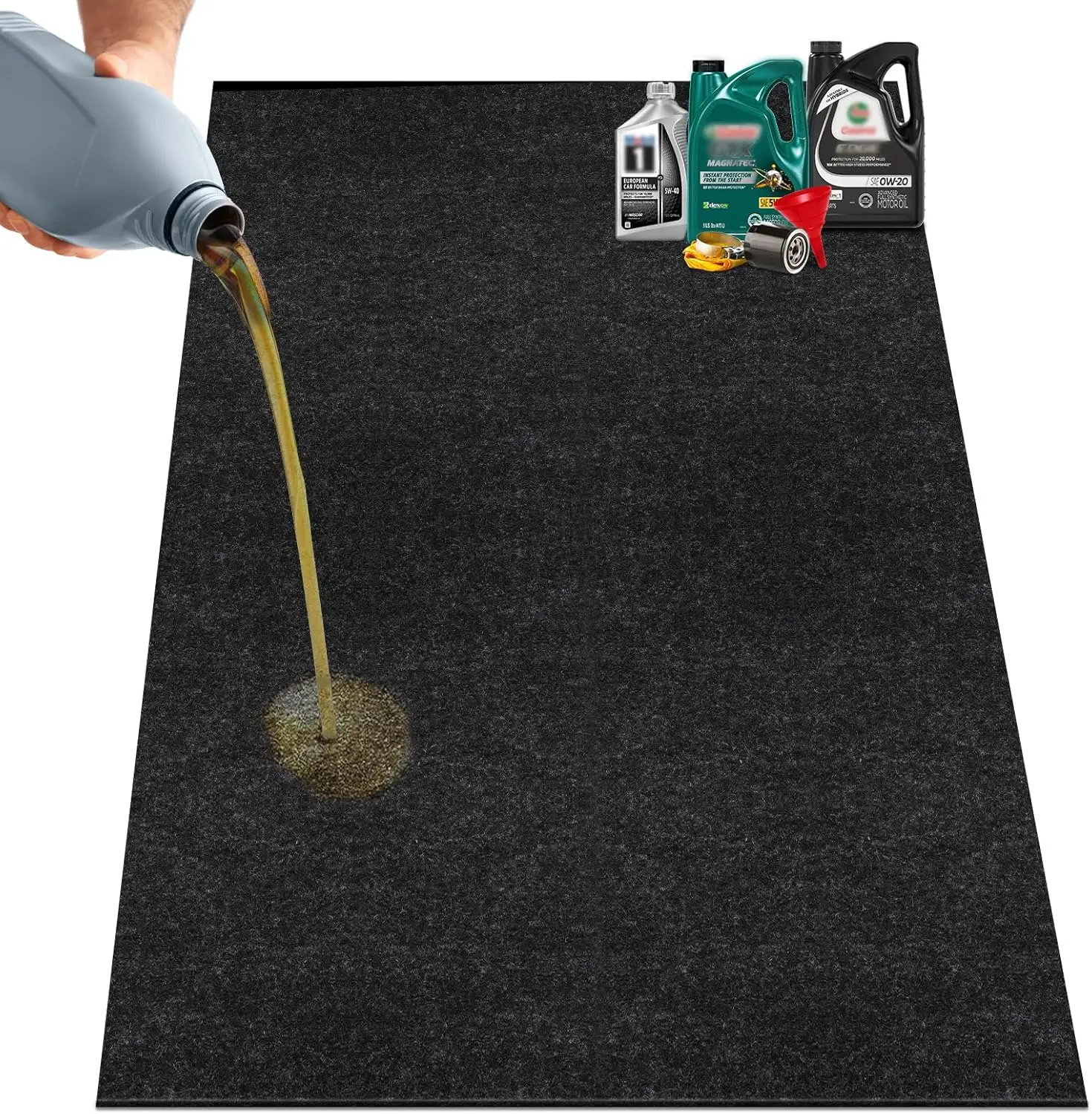 

36x60 Oil Drip Mat for Garage, Reusable Absorbent Pad for Car Motorcycle Leaks