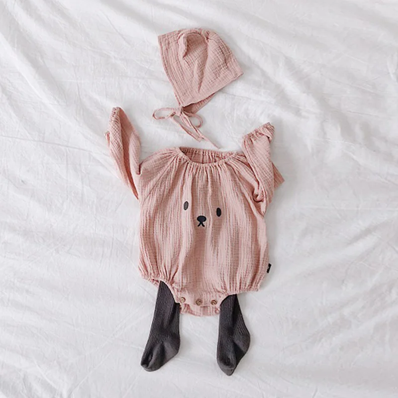 Baby Romper Spring Summer Baby Clothes Newborn Baby Boy Girl Solid Soft Cotton Sleepwear Baby Boy Girls Pajamas Infant Clothes