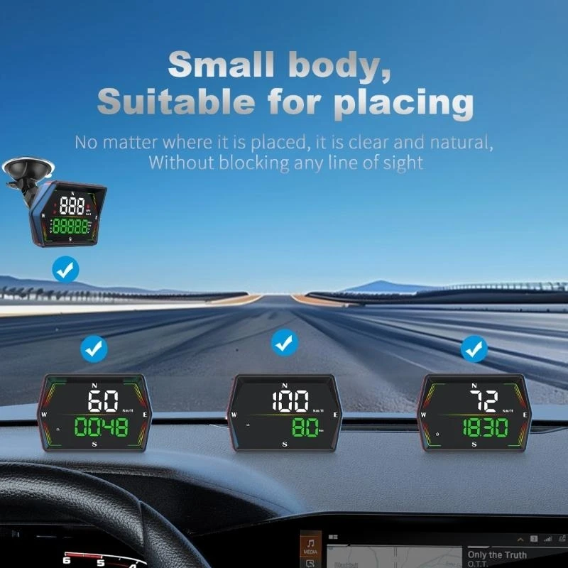 

Real Time HUD Display Navigation Speedometer With High Resolution LED Screen & Real Time Data Suitable For Safe Driving