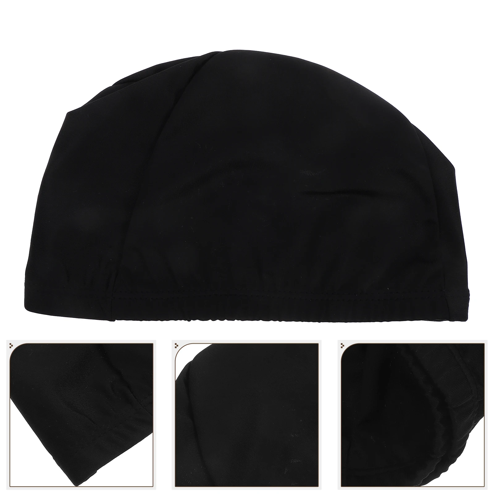 

Solid Color Swimming Caps For Women Men Elastic Polyester Bathing Hats Anti-Slip Hair Protection Pool Beach Sports Reusable