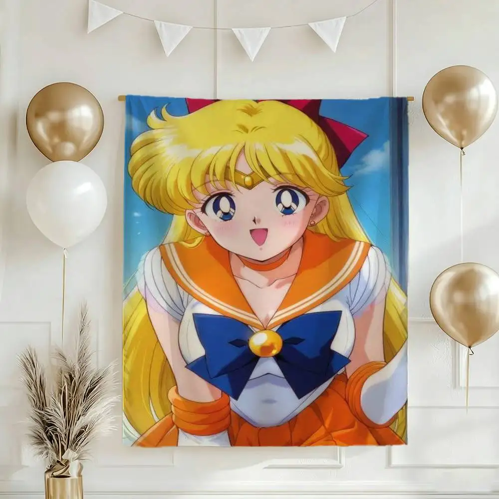 M-Minako Aino S-Sailor Moon Flag Digital Printing Banner for Garage Wall Out Door