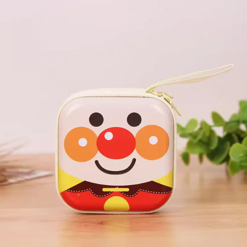 Kawaii Anpanman Cartoon Coin Purse Wallet Cute Mini Square Portable Storage Earphone Bag Children\'s Girl Birthday Creative Gift