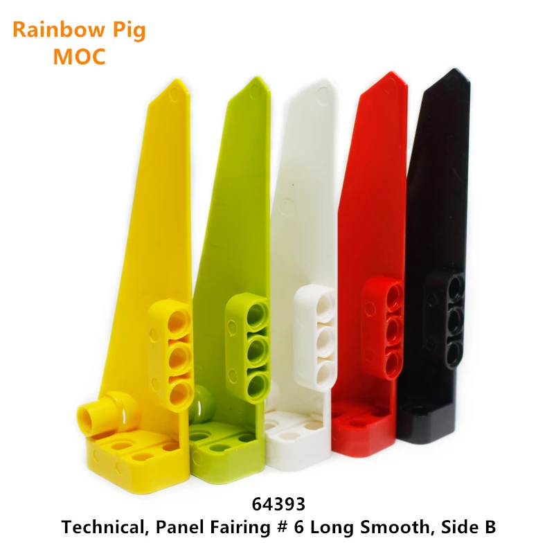 Regenbogen Schwein MOC Teile 64393 Hohe-tech Panel Verkleidung #6 Seite B Kompatibel Bricks DIY Bausteine Partikel kind Puzzle Spielzeug Gif