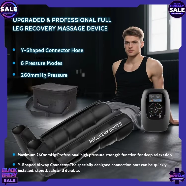 Sports Recovery Air Compression Leg Massager Boots for Foot and Legs Circulation Pressotherapy