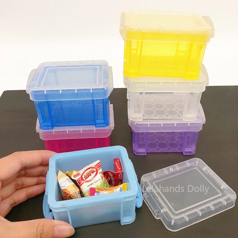 Doll House Mini Square Storage Box Creative Candy Box Miniature Food Play Model Accessories