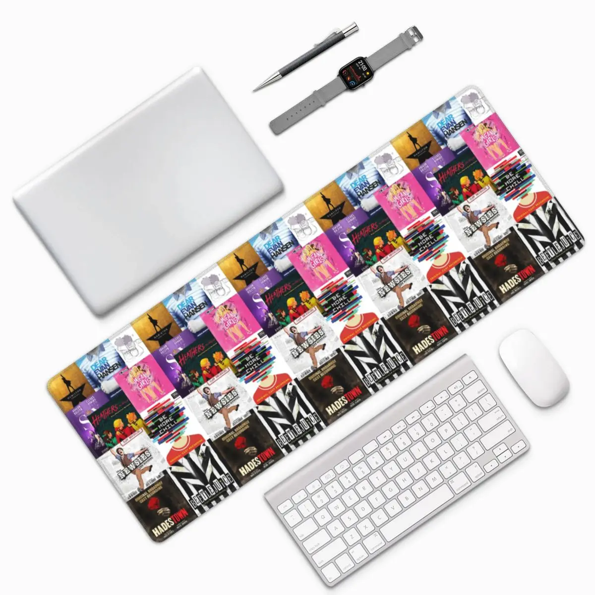 Musicals Collage Iv Musical Play Large Mouse Pad Computer Keyboard Mouse Mat Gamer PC Laptop Desk Mat Table Mats
