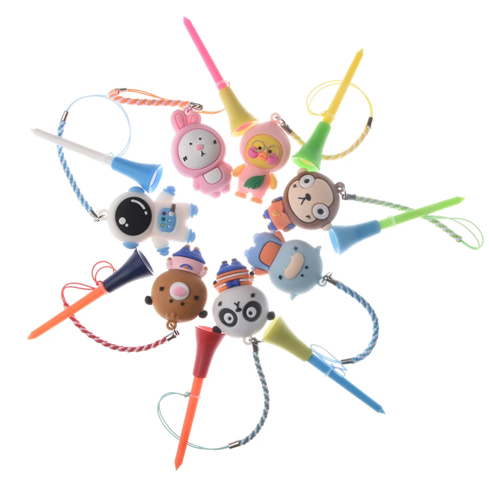 5Pcs Golf Gummi Tee Mit PVC Cartoon-Muster Golf Ball Halter Mit Handgemachte Seil Verhindern Verlust Golf Zubehör Golf geschenk – Detail 10