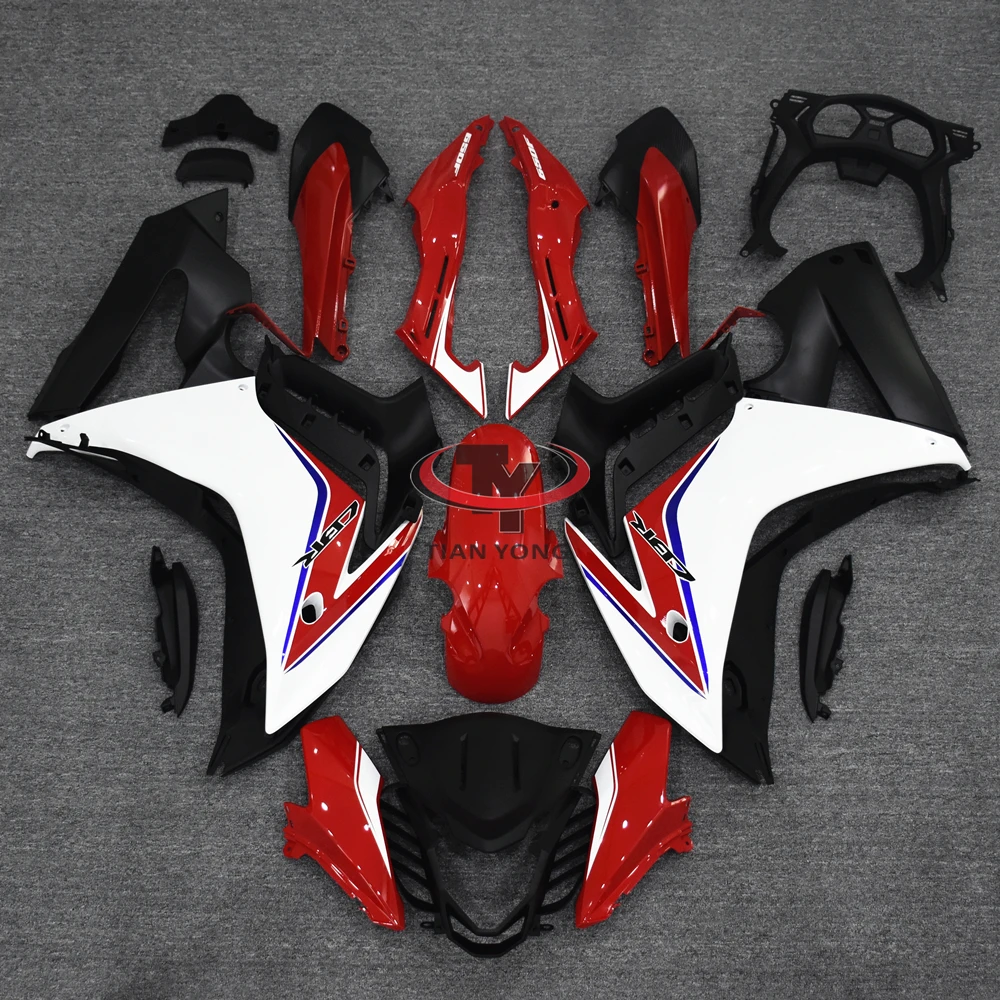 Bodywork Cowling Bright red and white floral lines Motorcycle For Honda CBR650F CBR650 F 650F 2017-2019 Full Fairing Kit