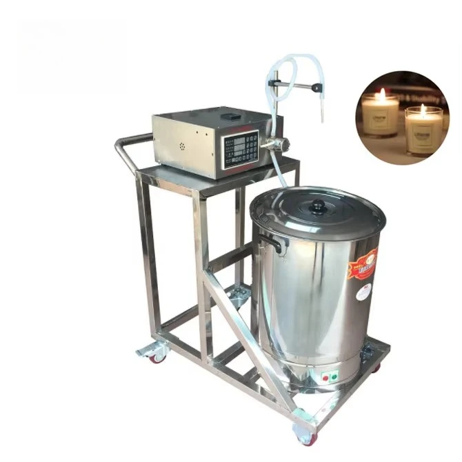 

Small Automatic Electric Hot Liquid Wax Heated Pump Filling Candle Making Melting Machine For Handheld Paraffin Jar