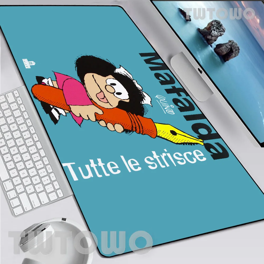 Mafalda Mousepad New XXL Home Computer Mouse Mat keyboard pad Natural Rubber Gamer Soft Anti-slip Mice Pad Table Mat