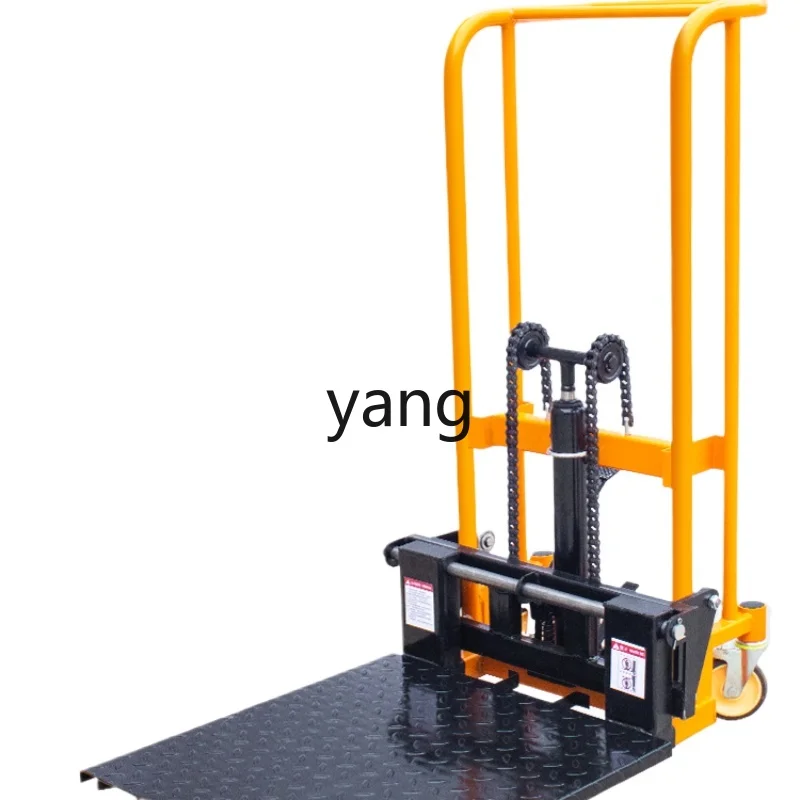 CX  Manual Mini Forklift Household Small Hydraulic Elevator Hand Push Lift Car Stacking Handling Trucks