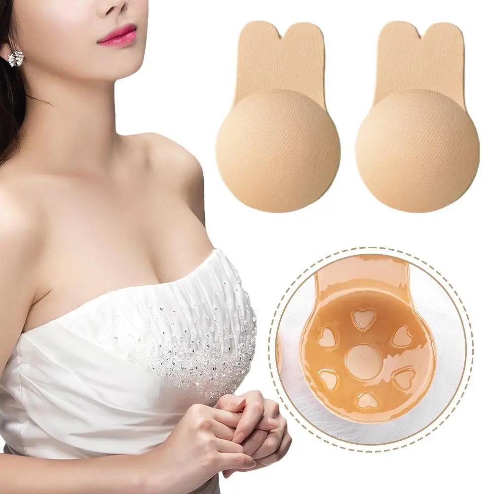 

Женские бюстгальтеры пуш-ап, многоразовые женские лепестки груди, подтяжка сосков, лента для подтяжки груди, подушечки для бюстгальтера с кроликом
