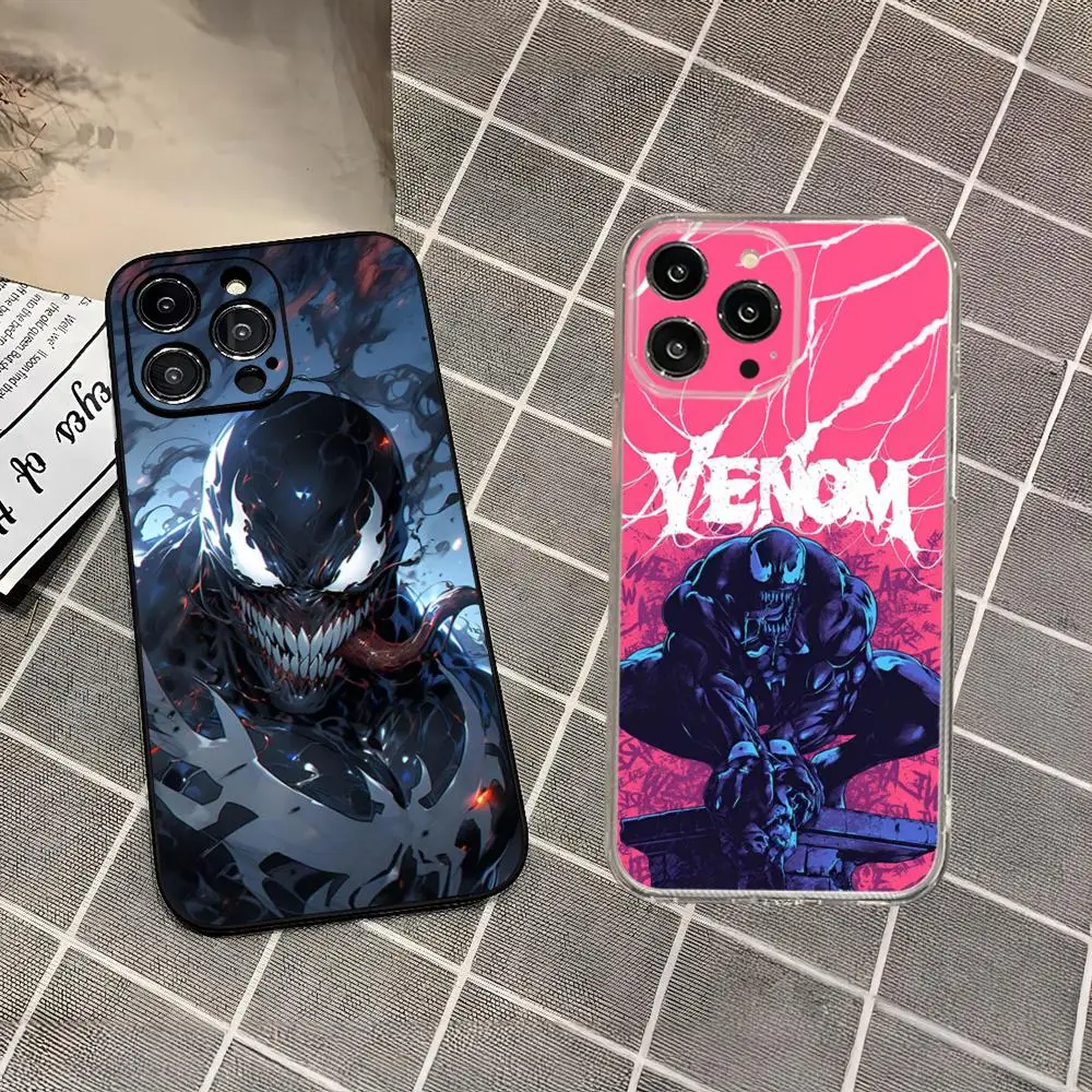 Venom Phone Case For Iphone 16 15 14 13 Pro Max Mini 11 12 Xr X Xs 7 8 Plus Cover