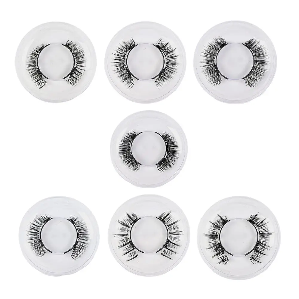 7 Styles 3D Magnetic False Eyelashes Handmade Natural Magnetic False Eyelashes Eyelash Extension Makeup Tools With Tweezers Set