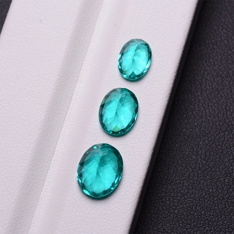 Paraiba-Labor-Saphir in Trillionenform mit VVS1-Zertifikat, Großhandelsdiamant für DIY-Anhänger, Schmuckherstellungsmaterialien, Edelstein – Detail 7