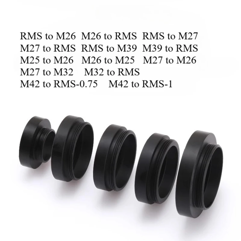 M25 M26 M27 M32 M39 M42 RMS Thread Objective Adapter Rings for Microscope Objective Multiple Size Converter