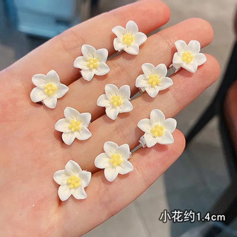 10pcs/Lot Small Flower Hair Claw Hair Accessories for Girls Sweet Hairpin Hair Braided Buckle Clips Hair Styling Accessories