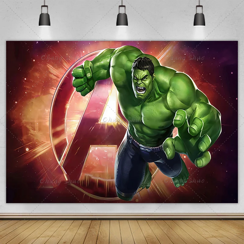 Marvel Hulk Jack Tema Sfondo Banner di stoffa Puntelli Bambini Ragazzo Festa di compleanno Baby Shower Decorazione Forniture Fotografia