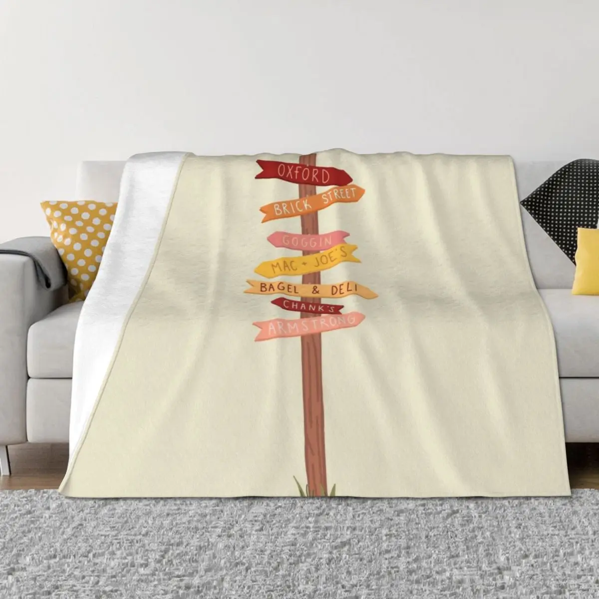 

Miami University Sign Post Throw Blanket Softest Soft Plush Plaid sofa bed Blankets For Sofas Blankets