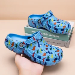 3-12y  Kids Mules & Clogs Summer Baby Boys Girls Sandals Flat Heel Parent-child Beach No-Slip Slippers Children Garden Shoes