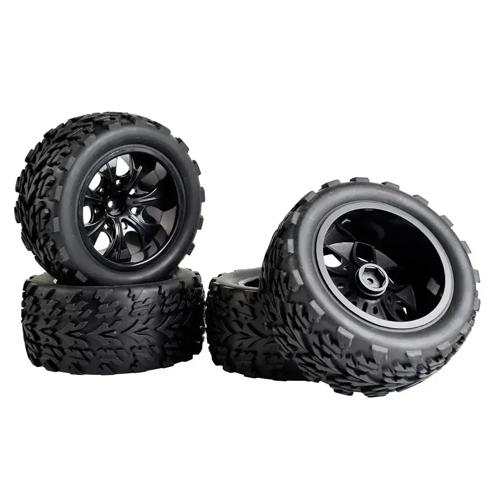 

for 1/10 94111 94188 Off-road RC Cars 4PCS HSP Truck Wheel Tires D128mm Rubber Tire Wheels in 12mm Hex Adapter