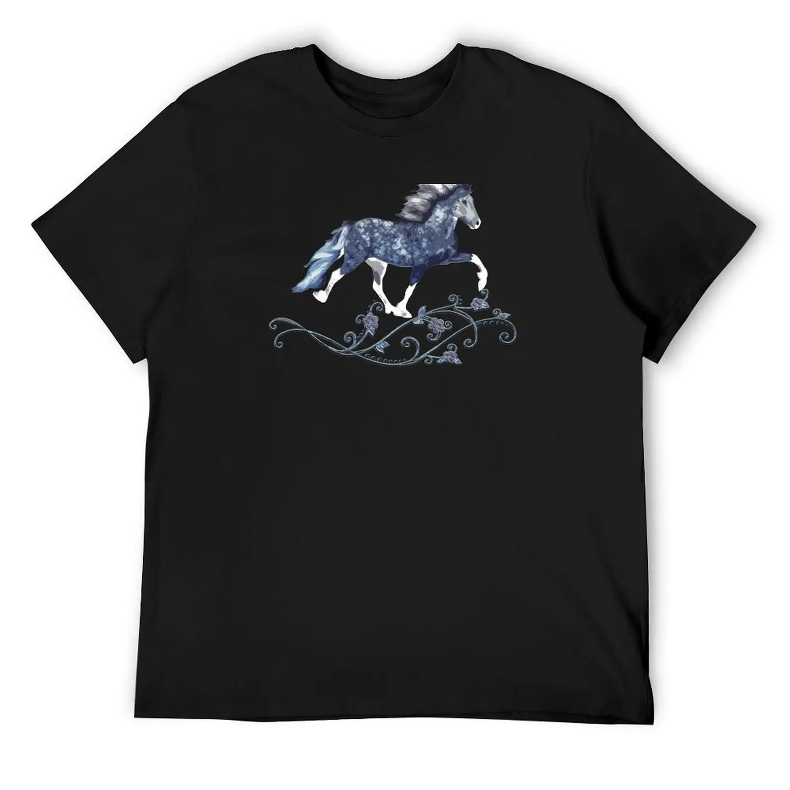 

Blámóa - Icelandic Horse T-Shirt kawaii clothes topping blacks animal prinfor boys mens fashion