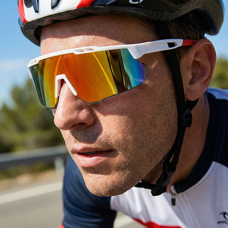 نظارات عصرية لركوب الدراجات عالية الدقة بإطار كبير متعدد الألوان لتسلق الجبال والتزلج نظارات شمسية للحماية من الأشعة فوق البنفسجية نظارات شمسية خارجية 3254 #2