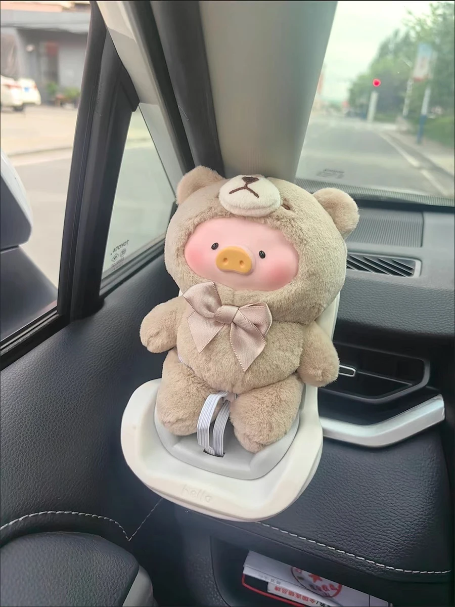 Kursi pengaman untuk boneka mobil, kursi kartun, model mobil, dekorasi pintu keluar kursi boneka Kawaii, aksesori gaya interior mobil.