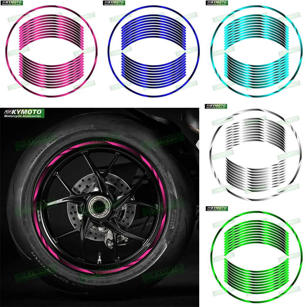 

For Honda CBR650R motorcycles 17-inch front and rear wheel decals fairings and reflective universal letterless stickers
