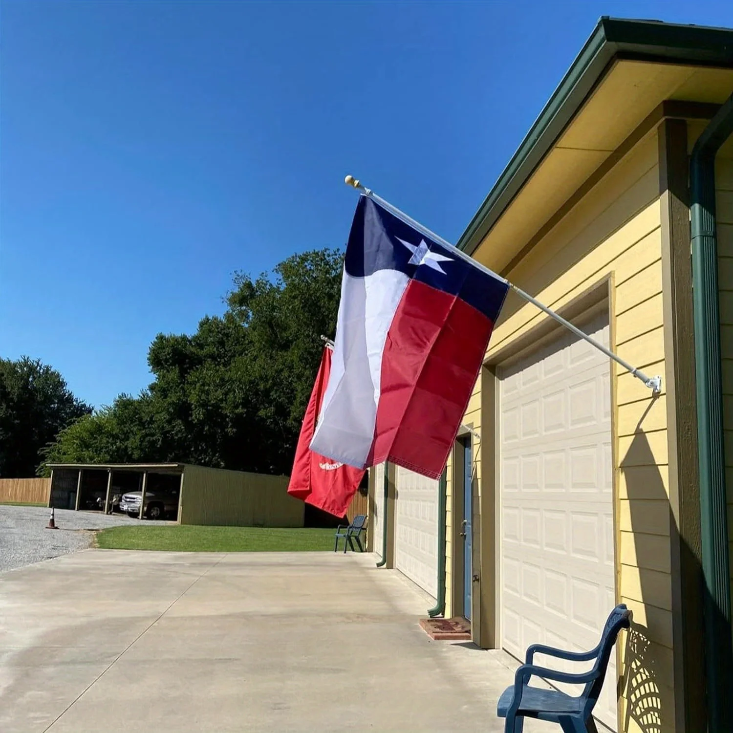 1pc Texas State Flag, Single-Sided Print with 2 Grommets, Multi-Size Durable Polyester Banner, Indoor Outdoor Wall Hanging Decor