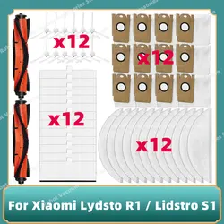 Compatibile per Xiaomi Lydsto R1 /R1A /R1 Pro /S1 /L1 Parti Spazzola laterale principale Filtro Hepa Mop Pad Sacchetto per la polvere Parti di ricambio