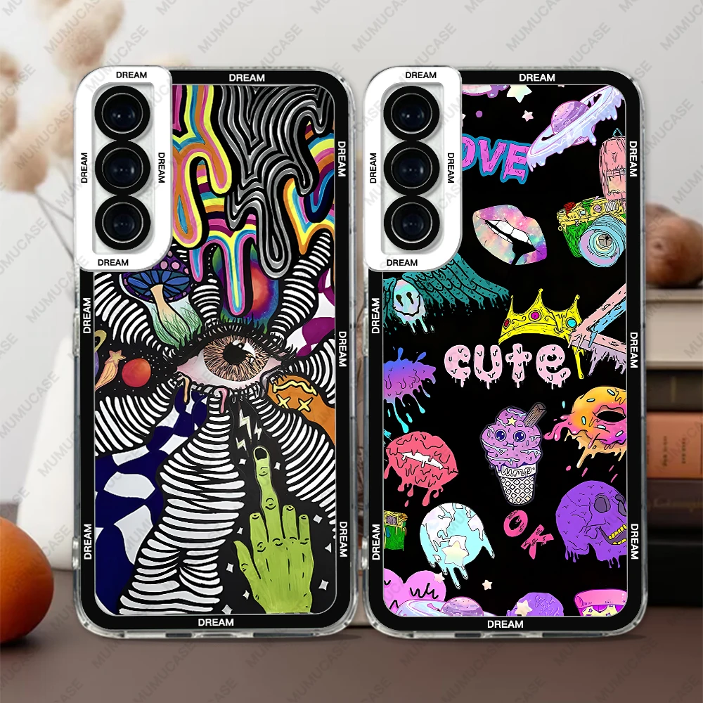 Case For Samsung Galaxy S24 S20 S21 FE S22 S23 Ultra A13 A32 A33 A50 A52 A53 A73 A54 A14 Soft Cover Dream Art